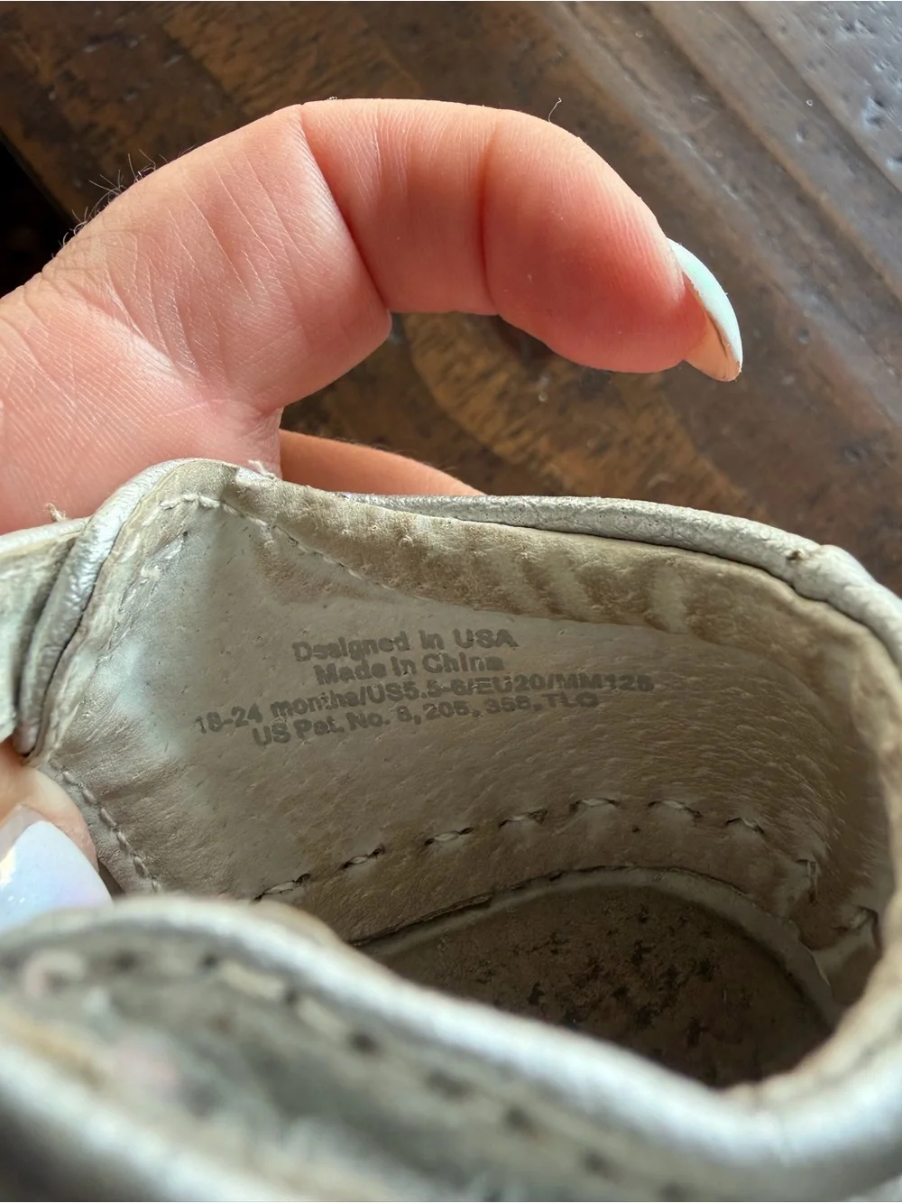 pediped Cream Mary Jane Baby Walker Shoes